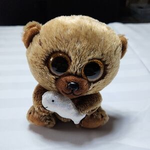 Ty Plush Bear with Fish - Henry